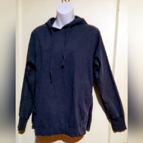 Arie Tops - Arie Ladies Navy Blue Hooded Sweatshirt Sz XS